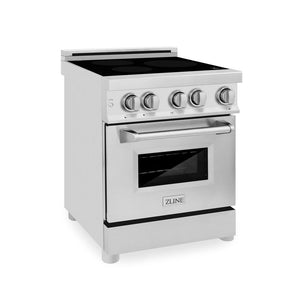 ZLINE 24 in. 2.8 cu. ft. Legacy Induction Range with 4 Element Cooktop and Electric Convection Oven in Stainless Steel (RAIND-24)