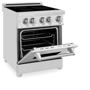 ZLINE 24 in. 2.8 cu. ft. Legacy Induction Range with 4 Element Cooktop and Electric Convection Oven in Stainless Steel (RAIND-24)