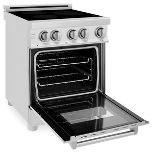 ZLINE 24 in. 2.8 cu. ft. Legacy Induction Range with 4 Element Cooktop and Electric Convection Oven in Stainless Steel (RAIND-24)