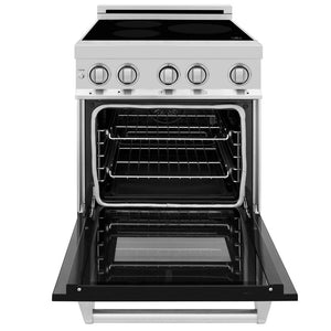 ZLINE 24 in. 2.8 cu. ft. Legacy Induction Range with 4 Element Cooktop and Electric Convection Oven in Stainless Steel (RAIND-24)