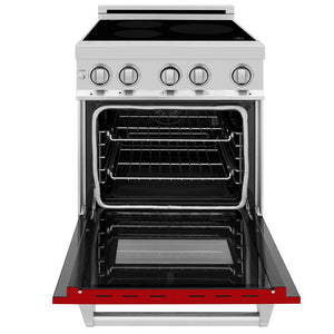 ZLINE 24 in. 2.8 cu. ft. Legacy Induction Range with 4 Element Cooktop and Electric Convection Oven in Stainless Steel (RAIND-24)