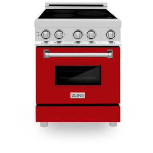 ZLINE 24 in. 2.8 cu. ft. Legacy Induction Range with 4 Element Cooktop and Electric Convection Oven in Stainless Steel (RAIND-24)