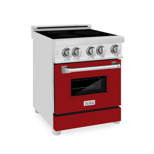 ZLINE 24 in. 2.8 cu. ft. Legacy Induction Range with 4 Element Cooktop and Electric Convection Oven in Stainless Steel (RAIND-24)