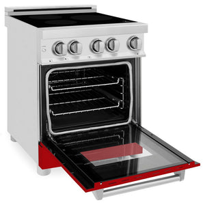 ZLINE 24 in. 2.8 cu. ft. Legacy Induction Range with 4 Element Cooktop and Electric Convection Oven in Stainless Steel (RAIND-24)