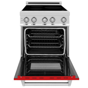 ZLINE 24 in. 2.8 cu. ft. Legacy Induction Range with 4 Element Cooktop and Electric Convection Oven in Stainless Steel (RAIND-24)