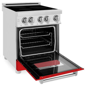 ZLINE 24 in. 2.8 cu. ft. Legacy Induction Range with 4 Element Cooktop and Electric Convection Oven in Stainless Steel (RAIND-24)