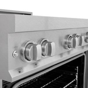 ZLINE 36 in. 4.6 cu. ft. Legacy Induction Range with 5 Element Cooktop and Electric Oven in DuraSnow® Stainless Steel (RAINDS-SN-36)