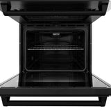ZLINE 30 in. Professional Electric Double Wall Oven with Self Clean and True Convection in Black Stainless Steel (AWD-30-BS)
