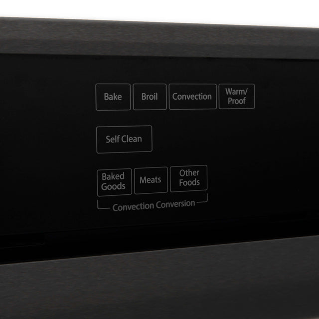 ZLINE 30 in. Professional Electric Single Wall Oven with Self Clean and True Convection in Black Stainless Steel (AWS-30-BS)