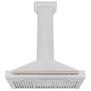 ZLINE Autograph Edition 36 in. Fingerprint Resistant Stainless Steel Range Hood with Accents (KB4SNZ-36)