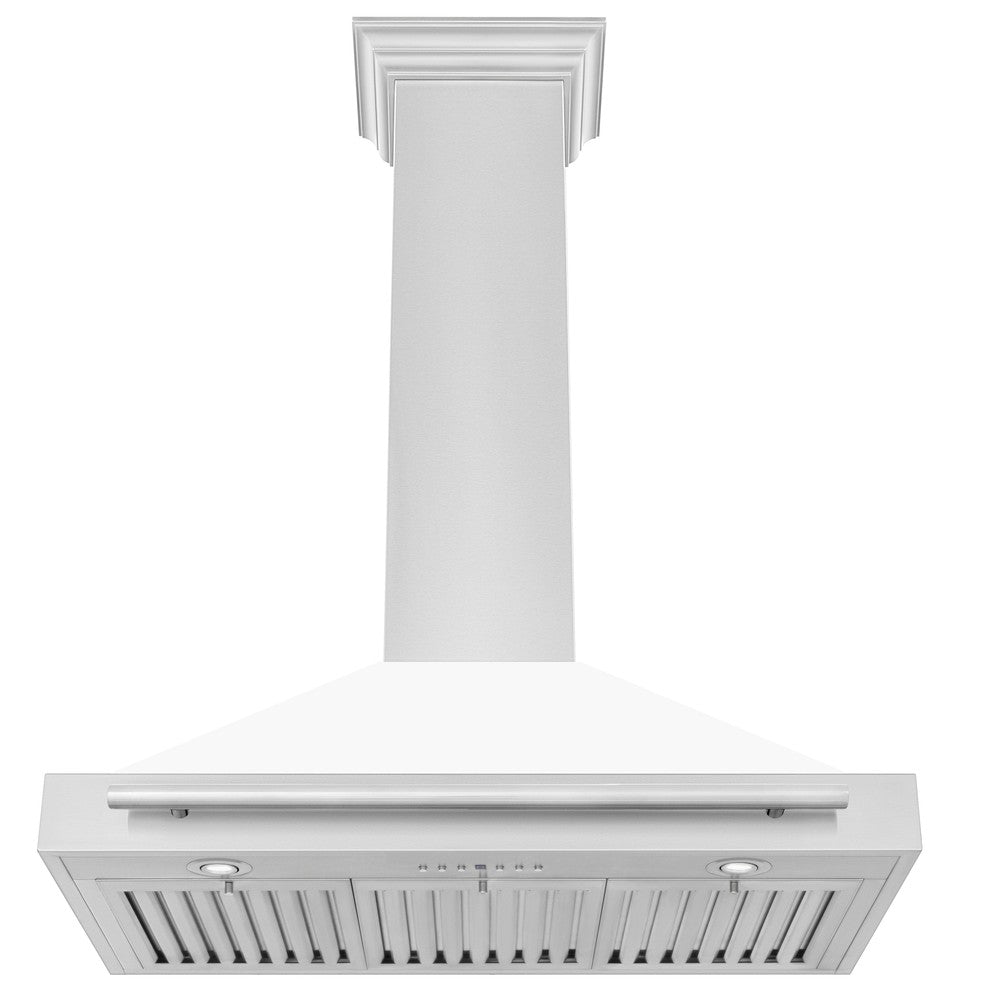 ZLINE 48 in. Stainless Steel Range Hood with Stainless Steel Handle and Colored Shell Options (KB4STX-48)