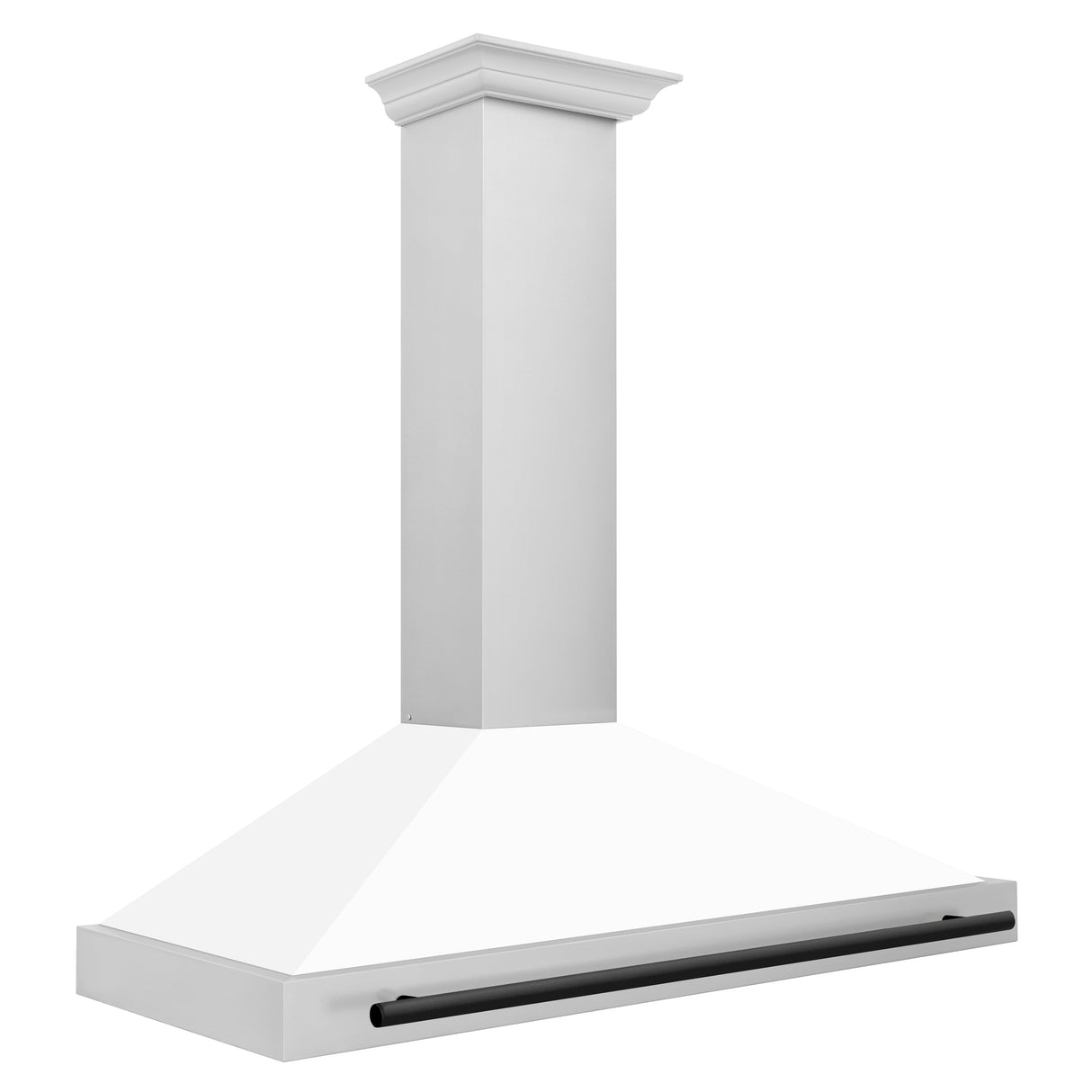 ZLINE Autograph Edition 48 in. Stainless Steel Range Hood with White Matte Shell and Accents (KB4STZ-WM48)