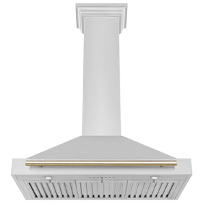 ZLINE Autograph Edition 36 in. Stainless Steel Range Hood with Stainless Steel Shell and Accents (KB4STZ-36)