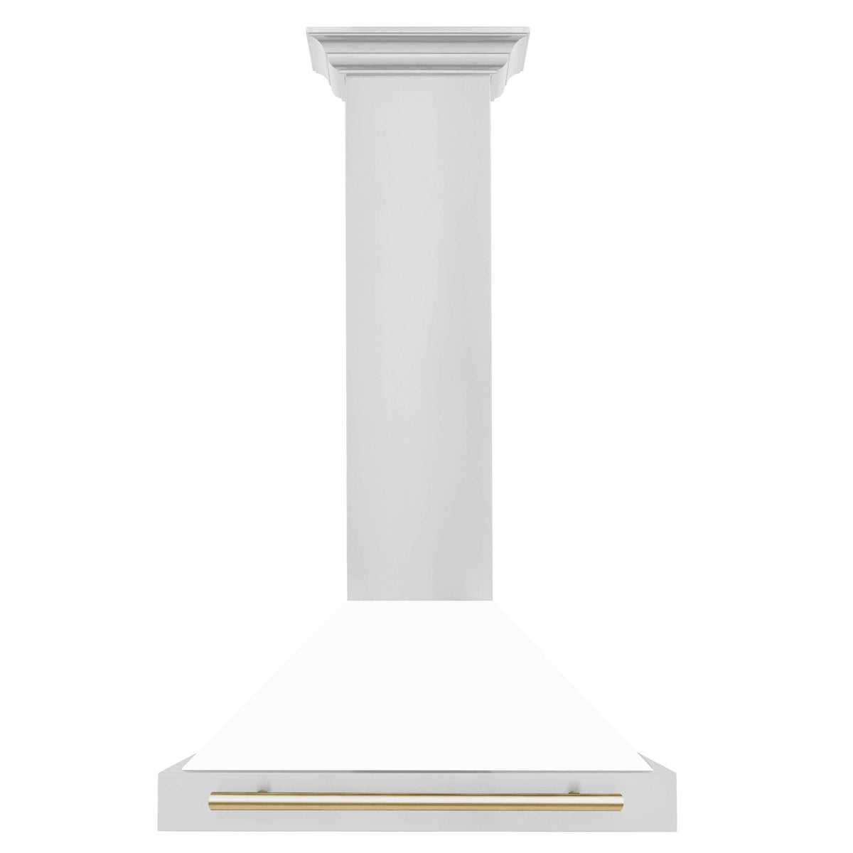 ZLINE Autograph Edition 30 in. Stainless Steel Range Hood with White Matte Shell and Accents (KB4STZ-WM30)