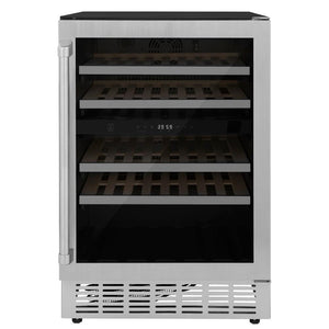 ZLINE Kitchen Package with Refrigeration, 48" Stainless Steel Dual Fuel Range, 48" Range Hood, Microwave Drawer, 24" Tall Tub Dishwasher and Wine Cooler (6KPR-RARH48-MWDWV-RWV)