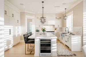 ZLINE 24 In. Monument Dual Zone 44-Bottle Wine Cooler in Stainless Steel with Wood Shelf (RWV-UD-24)