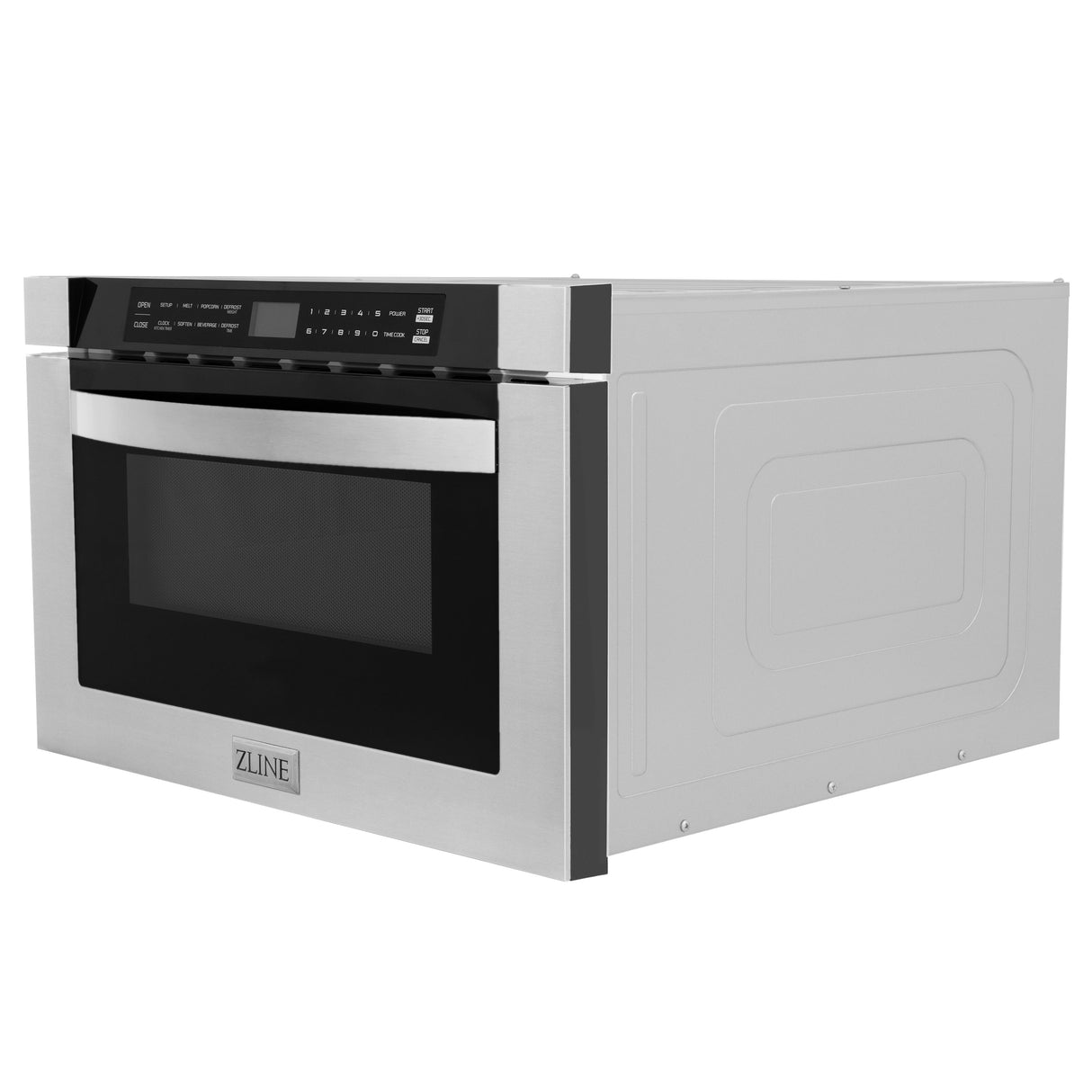 ZLINE Kitchen Package with Refrigeration, 48" Stainless Steel Dual Fuel Range, 48" Range Hood, Microwave Drawer, 24" Tall Tub Dishwasher and Beverage Fridge (6KPR-RARH48-MWDWV-RBV)