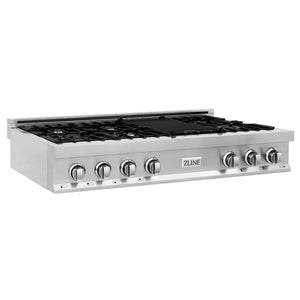 ZLINE Kitchen Package with 48 in. Stainless Steel Gas Rangetop and 30 in. Electric Wall Oven (2KP-RTAWS48)