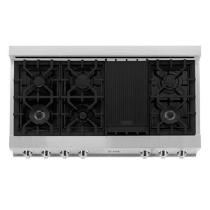 ZLINE 48 in. Legacy Gas Rangetop with 7 Burners and Porcelain Cooktop in Stainless Steel (RT48)