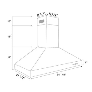 ZLINE Professional Wall Mount Range Hood in Stainless Steel with Built-in CrownSound Bluetooth Speakers (697CRN-BT)