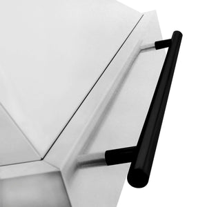 ZLINE Autograph Edition 36 in. Fingerprint Resistant Stainless Steel Range Hood with Stainless Steel Shell and Colored Handle (8654SNZ-36)