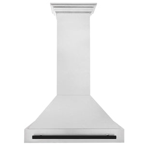 ZLINE Autograph Edition 36 in. Fingerprint Resistant Stainless Steel Range Hood with Stainless Steel Shell and Colored Handle (8654SNZ-36)