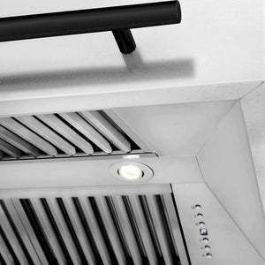 ZLINE Autograph Edition 36 in. Fingerprint Resistant Stainless Steel Range Hood with White Matte Shell and Handle (8654SNZ-WM36)