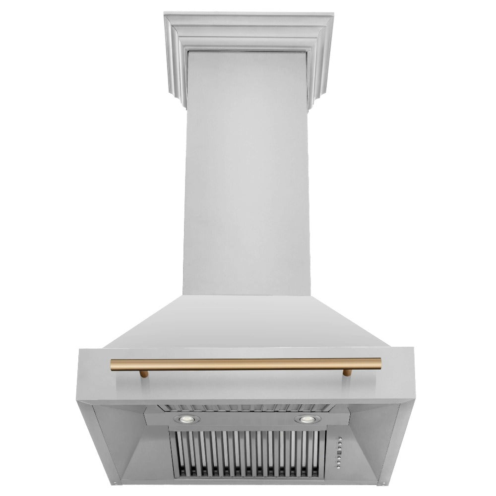 ZLINE Autograph Edition 30 in. Stainless Steel Range Hood with Stainless Steel Shell and Handle (8654STZ-30)