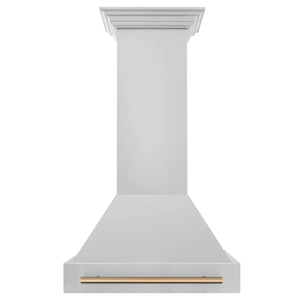 ZLINE Autograph Edition 30 in. Stainless Steel Range Hood with Stainless Steel Shell and Handle (8654STZ-30)-Range Hoods-8654STZ-30-CB ZLINE Kitchen and Bath