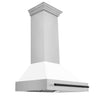 ZLINE Autograph Edition 36 in. Stainless Steel Range Hood with White Matte Shell and Accents (8654STZ-WM36) Matte Black