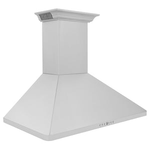 ZLINE Wall Mount Range Hood in Stainless Steel with Built-in CrownSound Bluetooth Speakers (KF1CRN-BT)