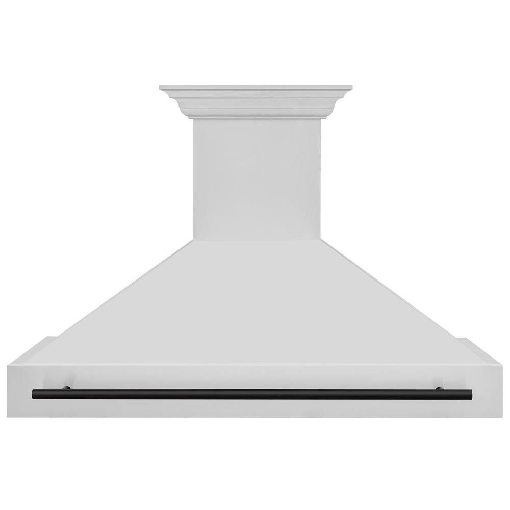 ZLINE Autograph Edition 48 in. Kitchen Package with Stainless Steel Dual Fuel Range, Range Hood, Dishwasher and Refrigerator with Matte Black Accents (4KAPR-RARHDWM48-MB)