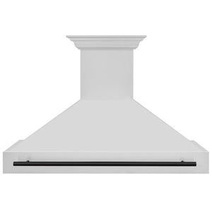 ZLINE Autograph Edition 48 in. Kitchen Package with Stainless Steel Dual Fuel Range, Range Hood, Dishwasher and Refrigerator with Matte Black Accents (4KAPR-RARHDWM48-MB)