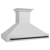 ZLINE Autograph Edition 48 in. Stainless Steel Range Hood with Stainless Steel Shell and Matte Black Handle (8654STZ-48-MB)