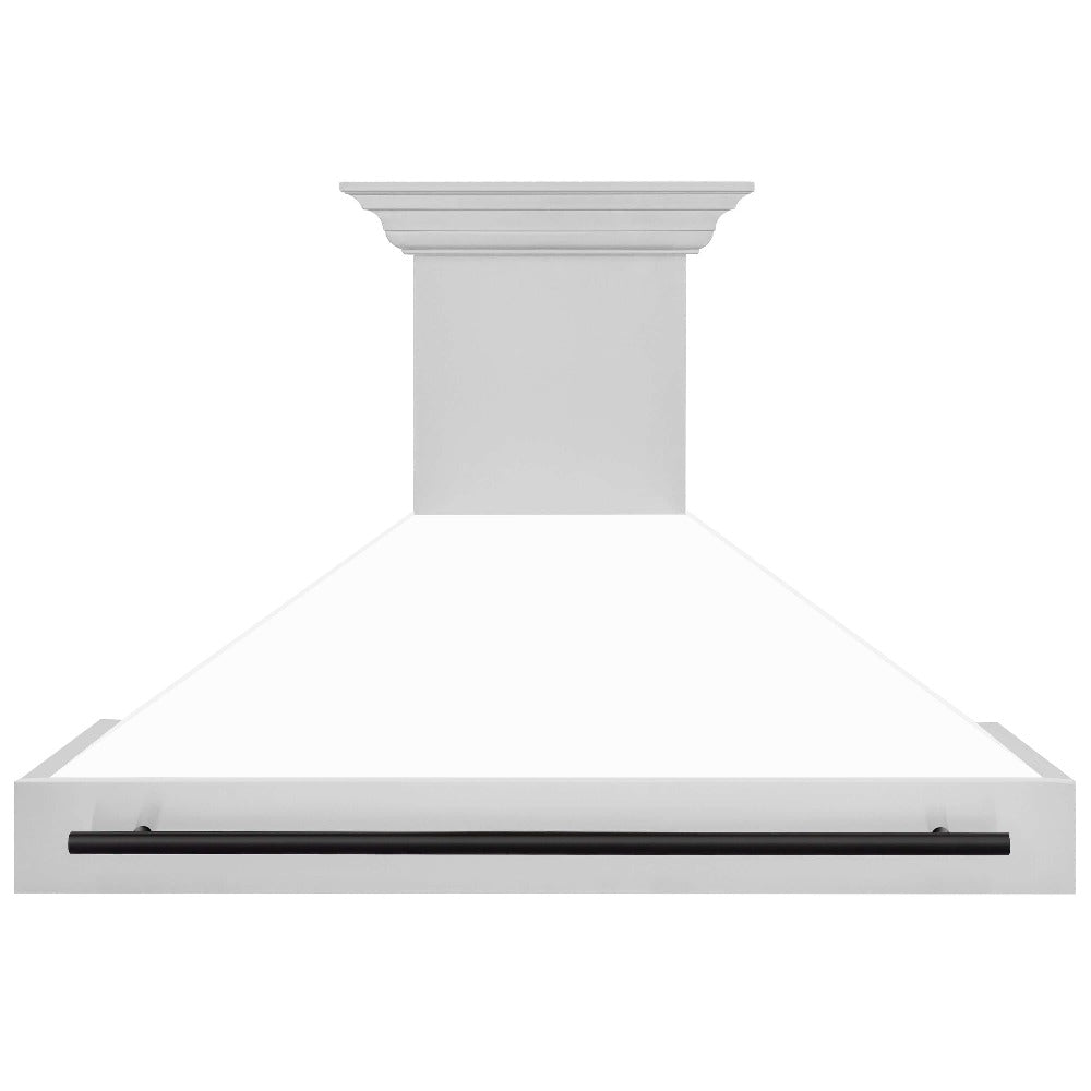 ZLINE Autograph Edition 48 in. Stainless Steel Range Hood with White Matte Shell and Handle (8654STZ-WM48)