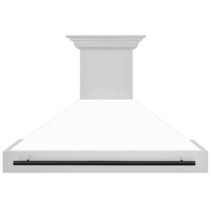 ZLINE Autograph Edition 48 in. Stainless Steel Range Hood with White Matte Shell and Handle (8654STZ-WM48)