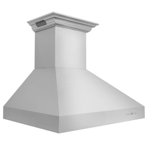 ZLINE Professional Wall Mount Range Hood in Stainless Steel with Built-in CrownSound Bluetooth Speakers (697CRN-BT)