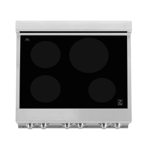 ZLINE 30 in. 4.0 cu. ft. Legacy Induction Range with 4 Element Cooktop and Electric Convection Oven in Stainless Steel (RAIND-30)