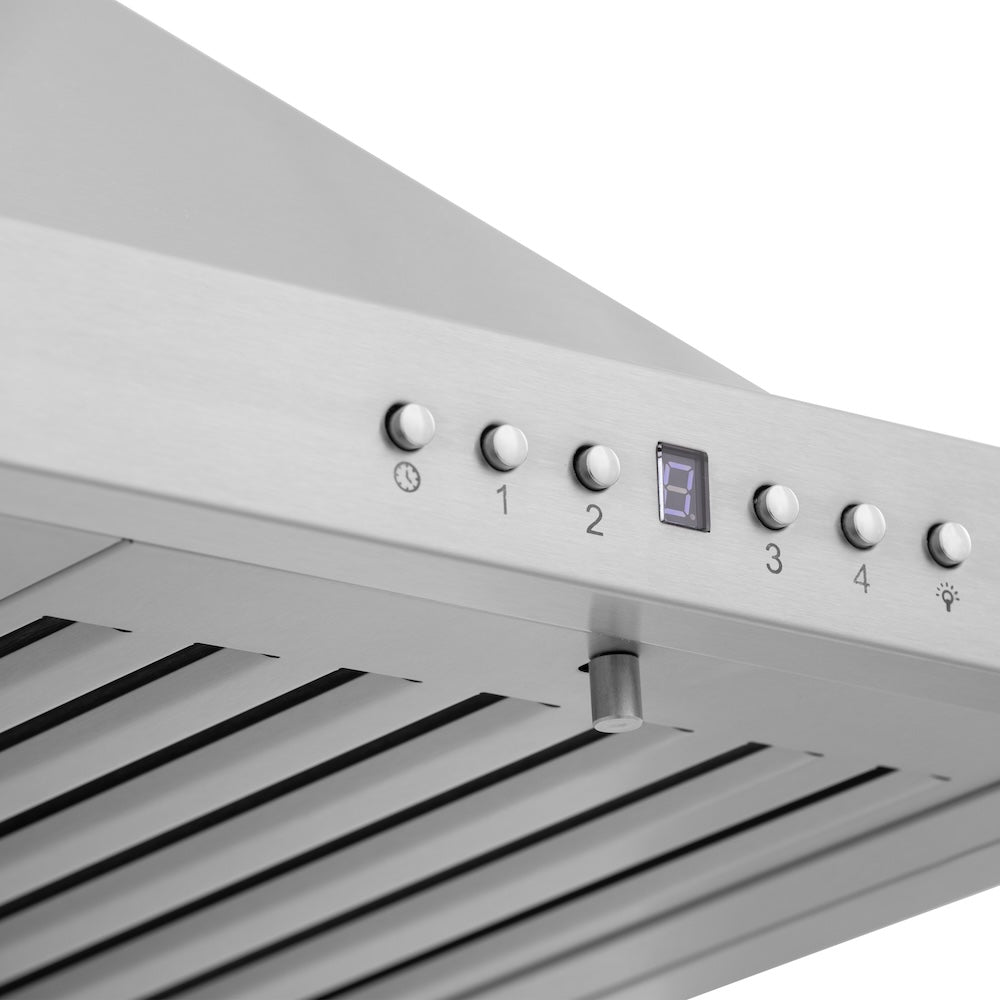 ZLINE 30 in. Kitchen Package with Stainless Steel Gas Range, Convertible Vent Range Hood and Microwave Drawer (3KP-SGRRH30-MW)
