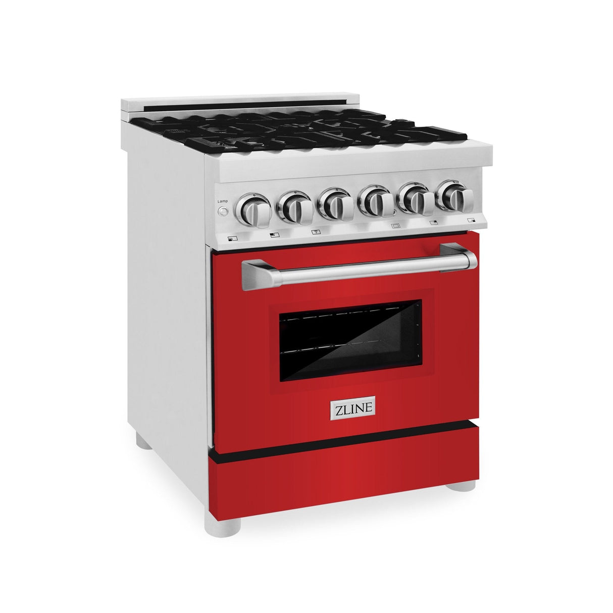 ZLINE 24 in. 2.8 cu. ft. Legacy Dual Fuel Range with 4 Burner Gas Cooktop and Electric Convection Oven in Stainless Steel (RA24)