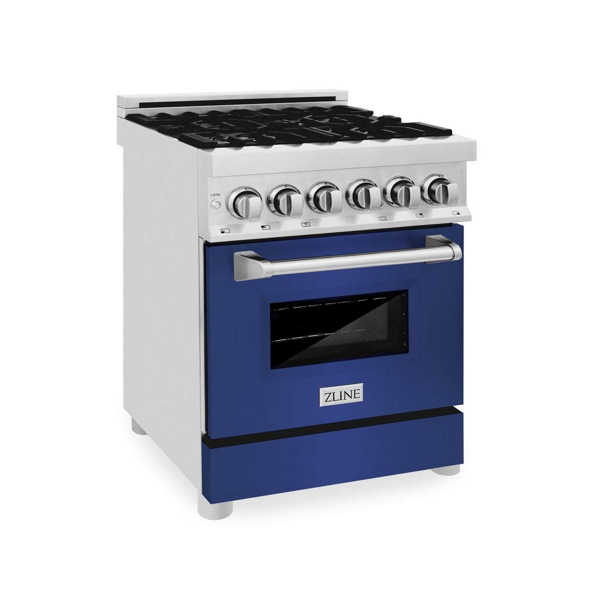 ZLINE 24 in. 2.8 cu. ft. Legacy Dual Fuel Range with 4 Burner Gas Cooktop and Electric Convection Oven in Stainless Steel (RA24)