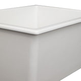 ZLINE 24 in. Rome Dual Mount Single Bowl Fireclay Kitchen Sink with Bottom Grid (FRC5123)