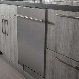 ZLINE 24 in. Top Control Dishwasher with Stainless Steel Panel and Modern Style Handle, 52dBa (DW-304-24)