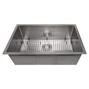 ZLINE 30" Classic Series Undermount Single Bowl Sink (SRS) - Rustic Kitchen & Bath - Sinks - ZLINE Kitchen and Bath
