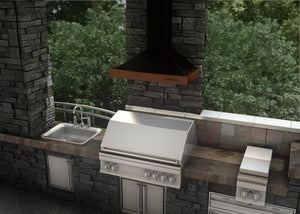 ZLINE Designer Series Wall Mount Range Hood in Oil-Rubbed Bronze with Copper Accents (KB2-BCXXX)