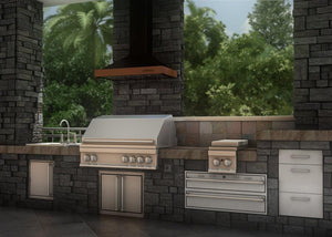 ZLINE Designer Series Wall Mount Range Hood in Oil-Rubbed Bronze with Copper Accents (KB2-BCXXX)