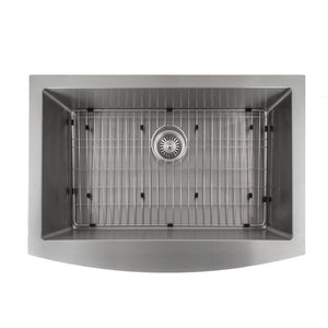 ZLINE 30 in. Zermatt Farmhouse Apron Mount Single Bowl Kitchen Sink with Bottom Grid (SAS-30)