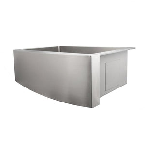 ZLINE 30 in. Zermatt Farmhouse Apron Mount Single Bowl Kitchen Sink with Bottom Grid (SAS-30)