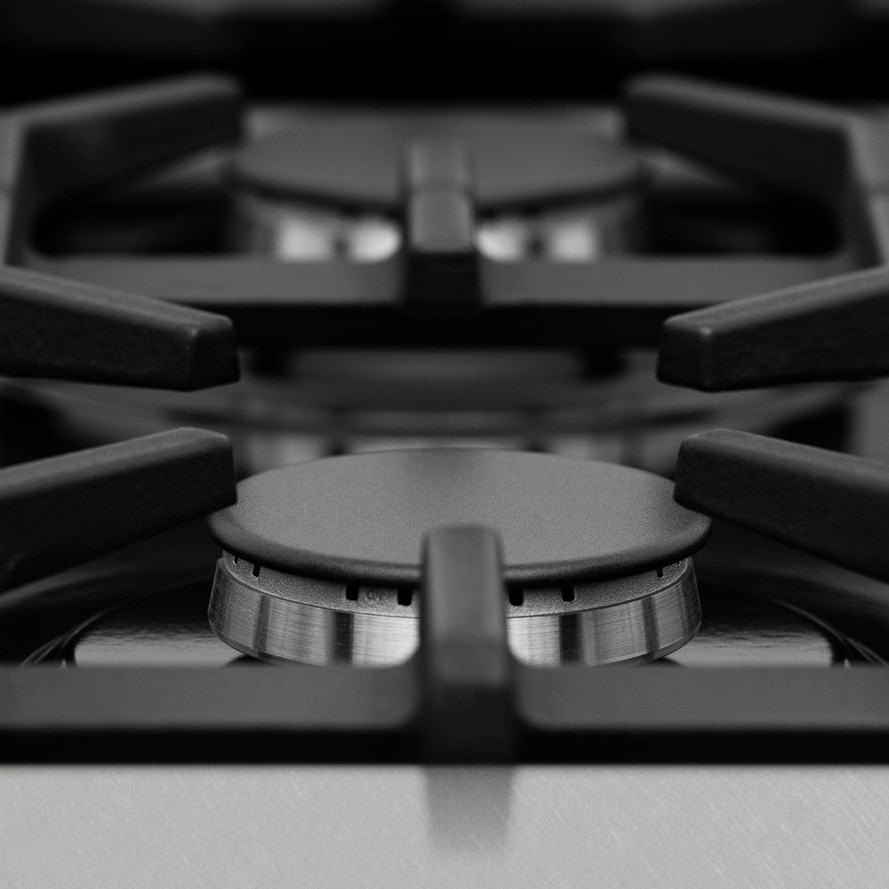 ZLINE 30 in. 4.0 cu. ft. Legacy Dual Fuel Range with 4 Burner Gas Cooktop and Electric Convection Oven in DuraSnow® Stainless Steel (RAS-SN-30)