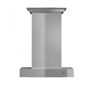 ZLINE 30 in. Professional Wall Mount Range Hood In Stainless Steel With Crown Molding (KECOMCRN-30)